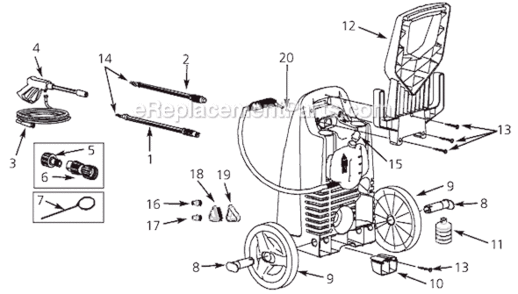 Part Location Diagram of PM037601AJ Campbell Hausfeld Lance, Bay. 1.05mm Hi-Lo